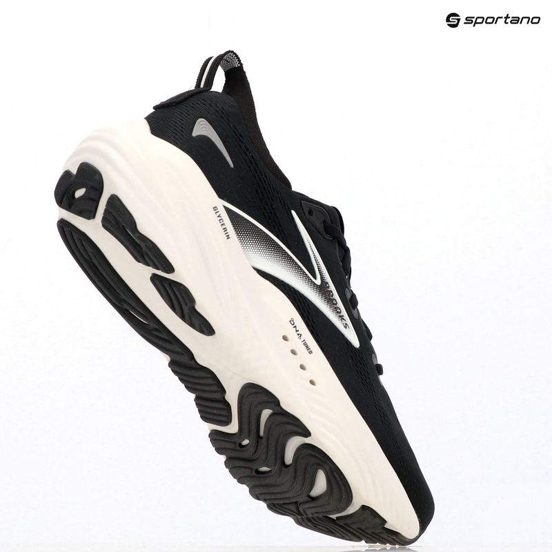 Scarpe da corsa da uomo Brooks Glycerin 22 nero/grigio/bianco 15
