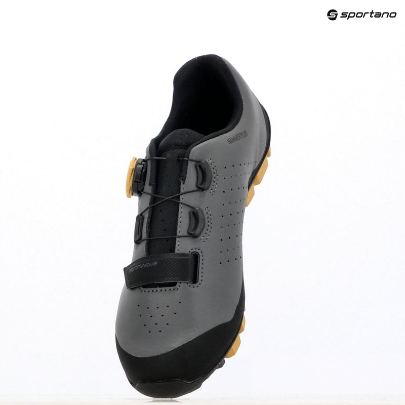 Scarpe da ciclismo MTB da uomo Northwave Hammer Plus grigio scuro/miele 5