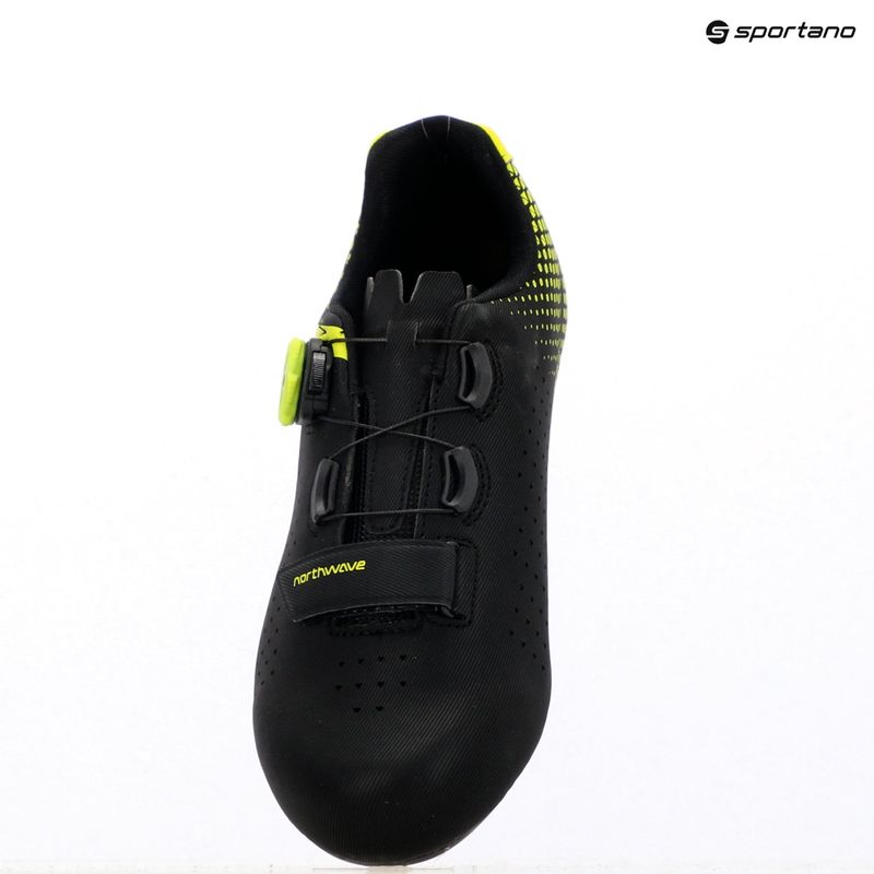 Northwave Core Plus 2 scarpe da strada uomo nero/giallo fluo 5