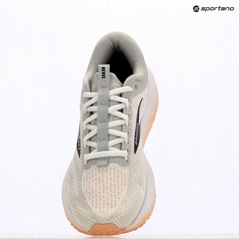 Brooks Revel 7 scarpe da corsa da donna oyster/bianco/tropical peach 9