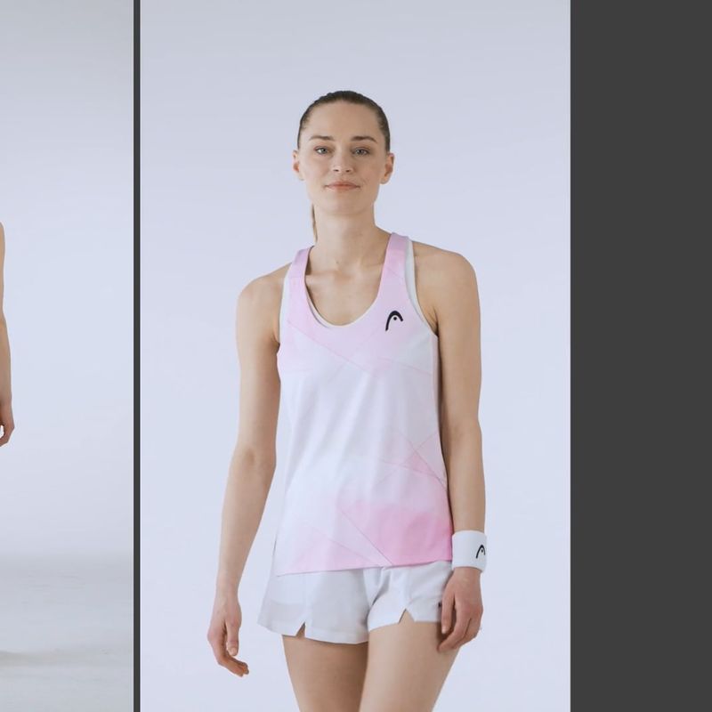 Canotta da tennis da donna HEAD Spirit Tank Top con stampa vision e lilla chiaro 5