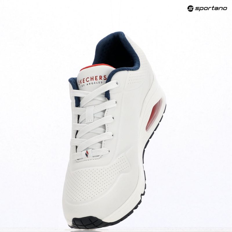 SKECHERS Uno Stand On Air scarpe da donna bianco durabuck/navy/rosso/mesh 15