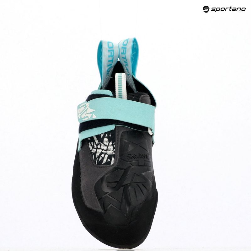 Scarpa da arrampicata La Sportiva Skwama Vegan carbonio / turchese da donna 11