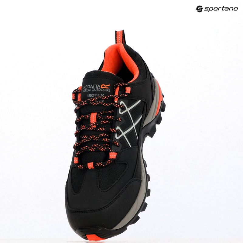 Stivali da trekking da donna REGATTA Samaris III Low nero/satsuma 18