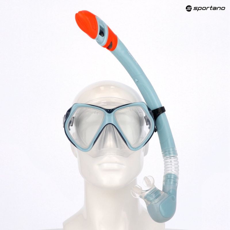 AQUASTIC Shoal set snorkeling maschera + boccaglio blu 12