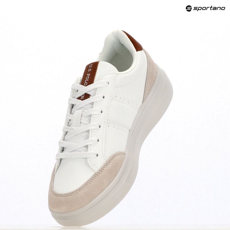 Scarpe da uomo U.S. Polo Assn. CODY003B bianco/marrone chiaro 9