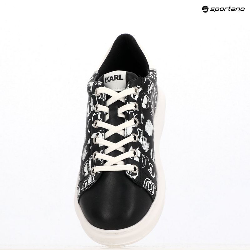 KARL LAGERFELD scarpe da donna Kapri Twin Nft Graffiti in pelle nera/bianca 9