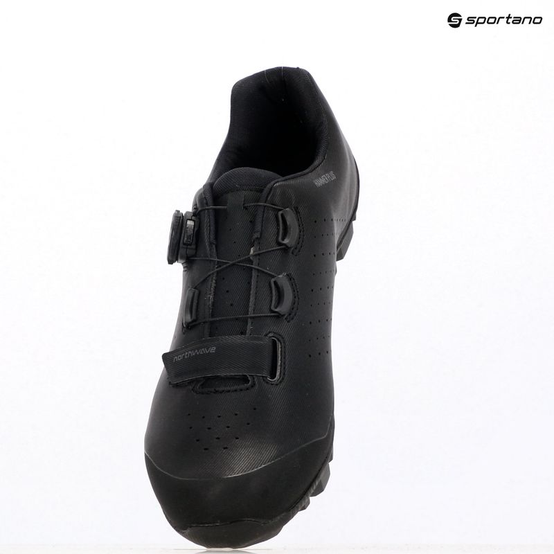 Scarpe da ciclismo MTB da uomo Northwave Hammer Plus Wide nero/grigio scuro 9