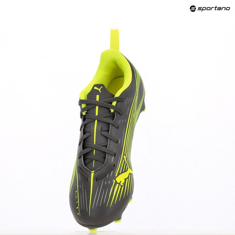 PUMA Ultra 5 Play FG/AG Jr opaco argento invecchiato/allarme giallo/puma argento invecchiato scarpe da calcio per bambini 9