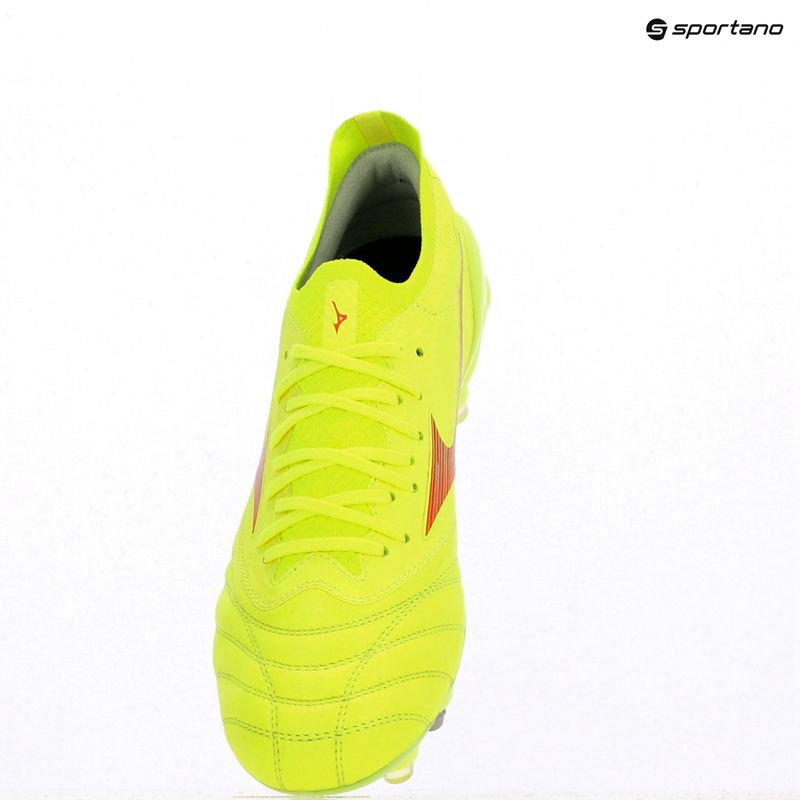Scarpe da calcio Mizuno Morelia Neo IV β Elite MIX giallo sicurezza/fiery coral 2/giallo sicurezza uomo 9