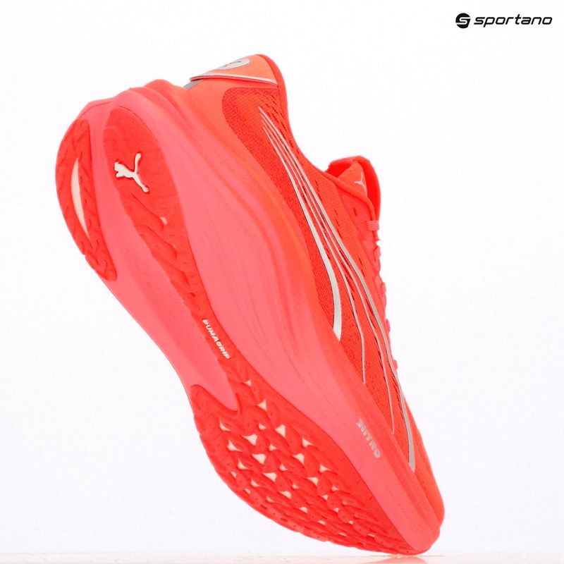 PUMA MagMax Nitro, scarpe da corsa da uomo, rosso incandescente/pesca ghiacciato 9