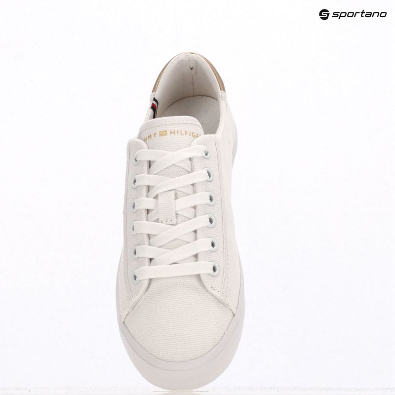 Tommy Hilfiger scarpe da ginnastica da donna Vulc Canvas Lace Up bianco 9