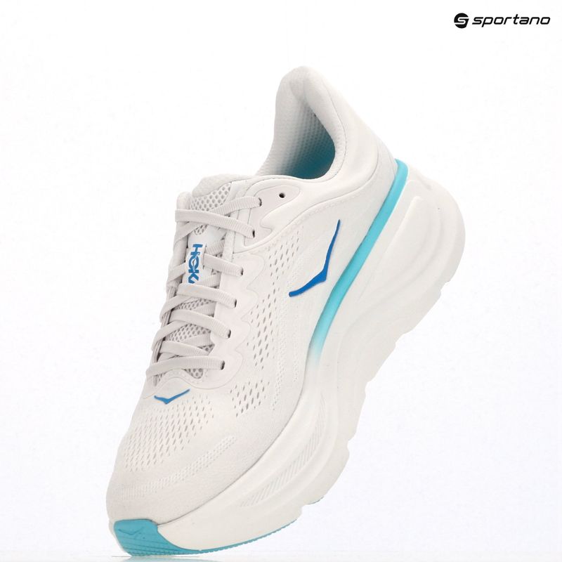 Scarpe da corsa da uomo HOKA Bondi 9 bianco/azzurro 17