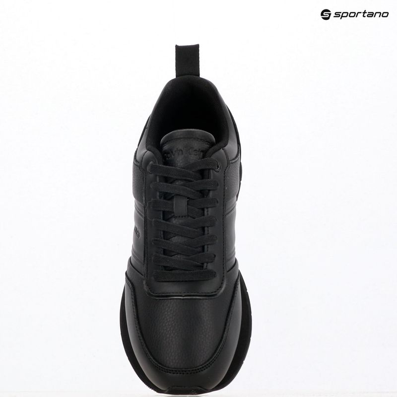 Calvin Klein scarpe da uomo HM0HM01897 Low Prof Runn Laceup Tape Triple Black 9