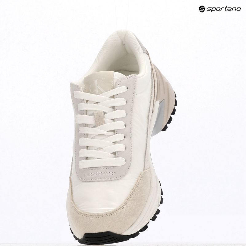 Scarpe Calvin Klein Hike Runner Mg Nylon Perl bianco brillante/argento cremoso da donna 9