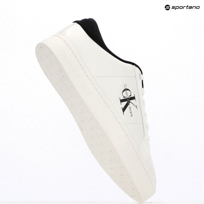 Calvin Klein scarpe da donna YW0YW01444 Classic Cupsole Lowlaceup Lth Wn bianco brillante/nero 9