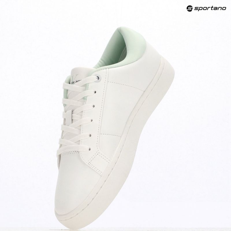Scarpe Calvin Klein donna YW0YW01444 Classic Cupsole Lowlaceup Lth Wn bianco brillante/luce di giada 9