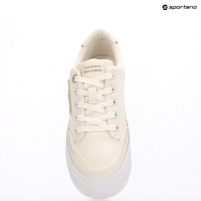 Tommy Hilfiger Essential Vulc Textile YBL scarpe da ginnastica da donna ecru 9