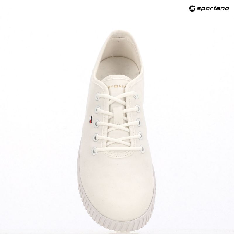 Scarpe da ginnastica Tommy Hilfiger donna Canvas Lace Up bianco 9