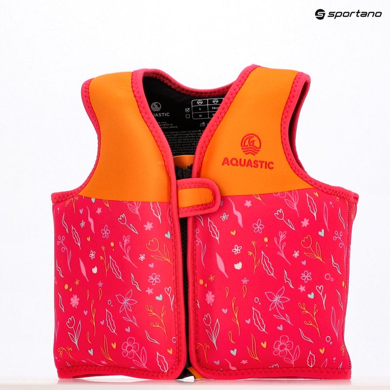 Gilet di galleggiamento per bambini AQUASTIC Junior rosa/giallo 13