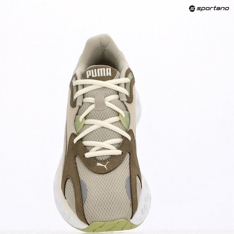 PUMA Softride Frequence, scarpe da corsa verde pistacchio, muschio di velluto e bianco caldo 11