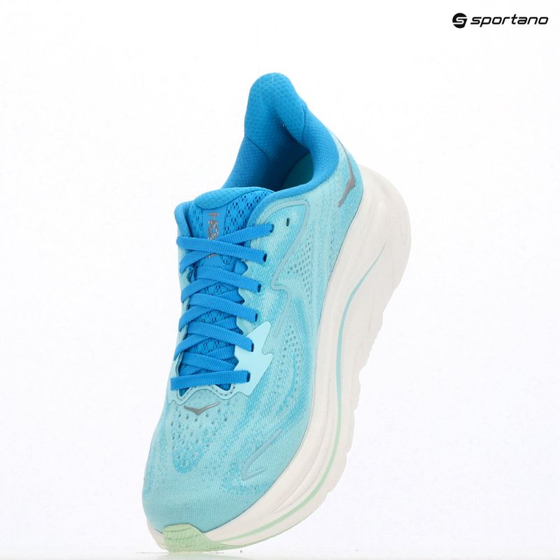 Scarpe da corsa da donna HOKA Clifton 10 blu cielo/blu cielo 17