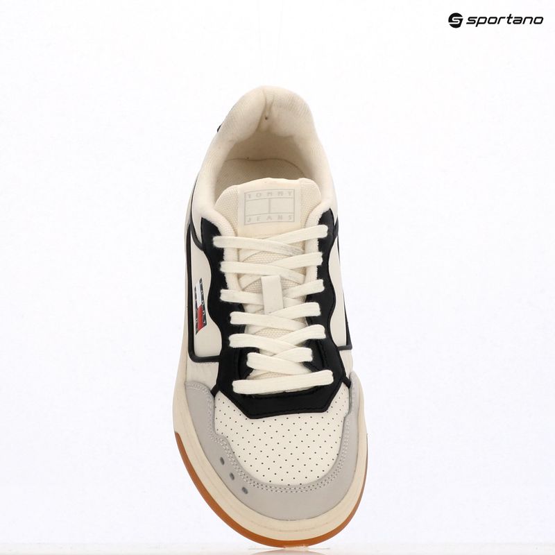 Scarpe Tommy Jeans Cupsole Elevated in pelle avorio da uomo 9