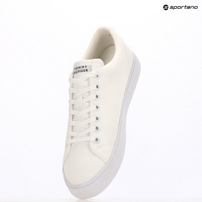 Scarpe da ginnastica Tommy Hilfiger uomo Th Hi Vulc Low Core Stripes Mesh bianco 9