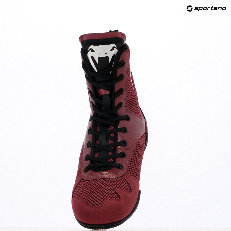Scarpe da boxe Venum Elite, vino, mele e logo argento 9