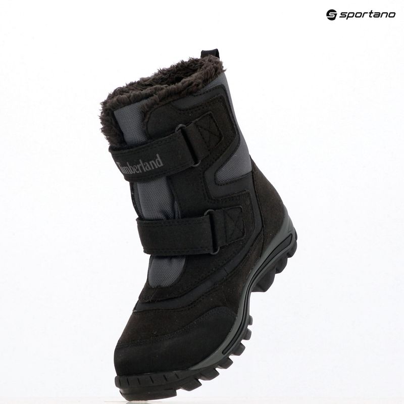 Timberland Chillberg 2-Strap Gore-Tex jet nero stivali da neve per bambini 17