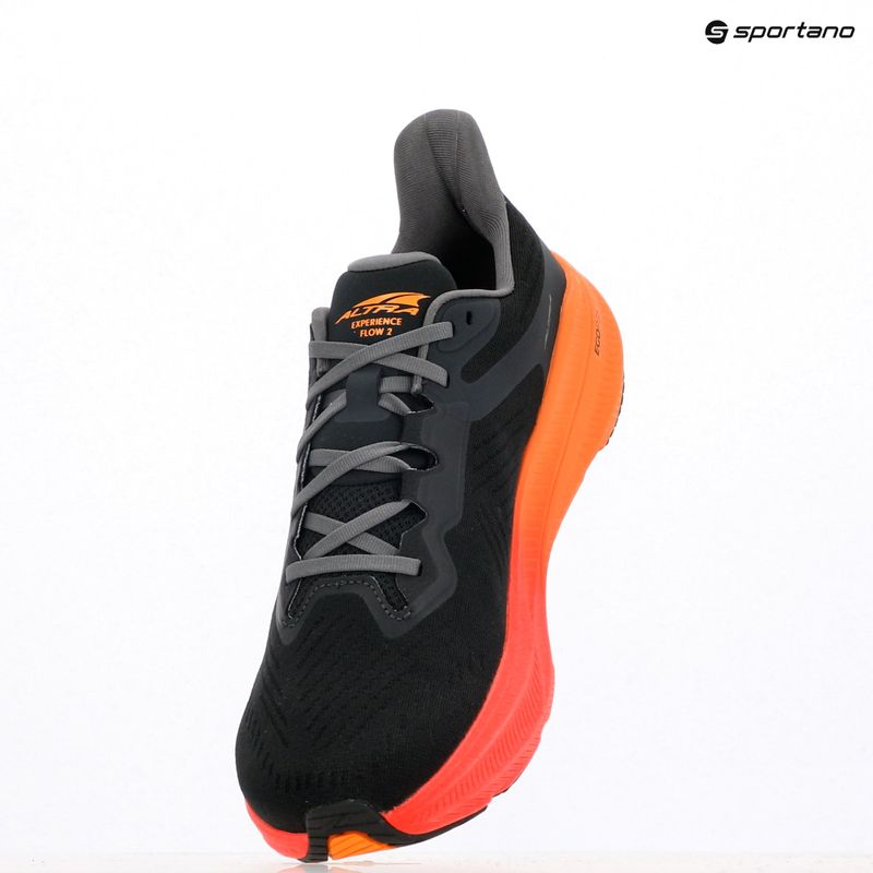 Scarpe da corsa Altra Experience Flow 2 da uomo, nero arancione 9