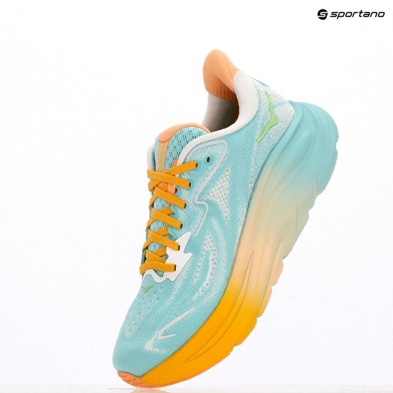 Scarpe da corsa da donna HOKA Clifton 10 blu scintilla/bianco 9