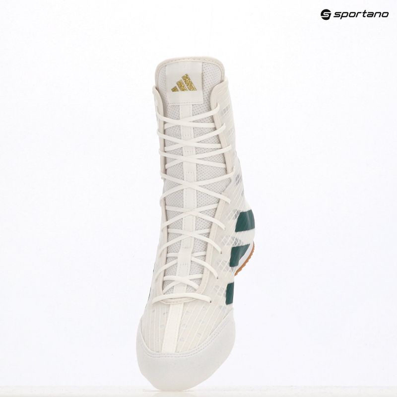 adidas Box Hog 4 nuvola bianca / verde chiaro / nucleo nero scarpe da boxe 19