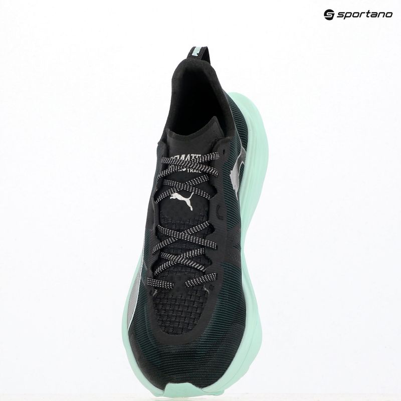 Scarpe da corsa PUMA Deviate Nitro Elite Trail da uomo, terreno verde / menta fondente 9