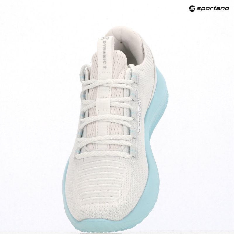 Under Armour Dynamic 2 bianco/stream/argento metallico scarpe da ginnastica da donna 9