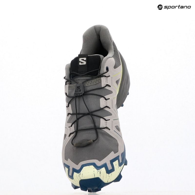 Scarpe da corsa da uomo Salomon Speedcross 6 castlerock/crema lime/poseidon 12
