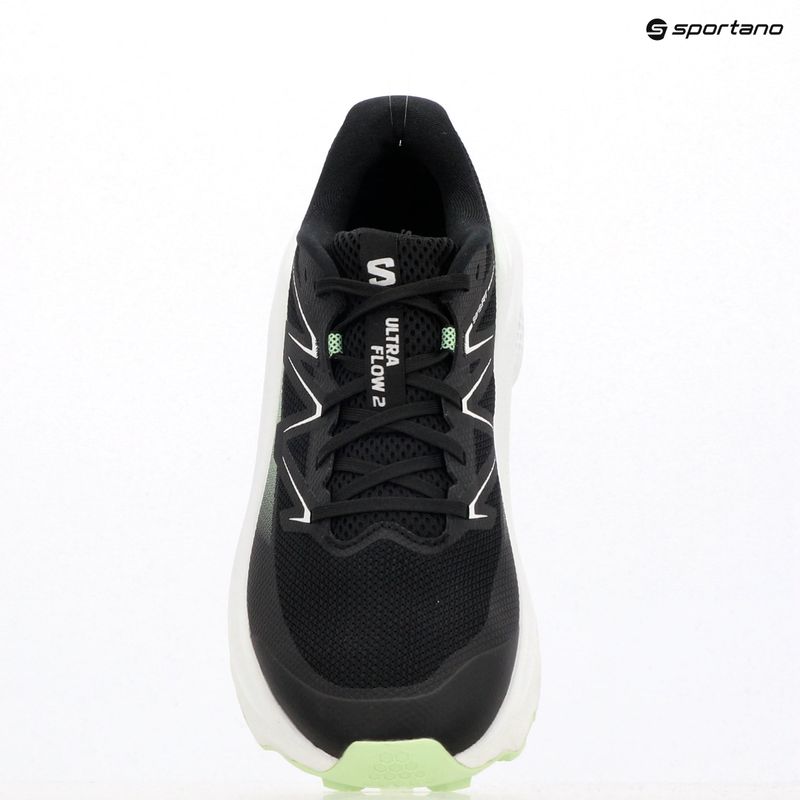 Scarpe da corsa da uomo Salomon Ultra Flow 2 nero/bianco/verde patina 10