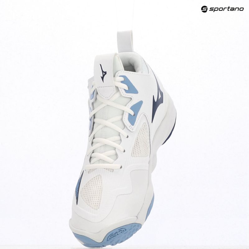 Scarpe da pallavolo Mizuno Wave Momentum 3 Mid bianche/blu bellwether/blu belair 9