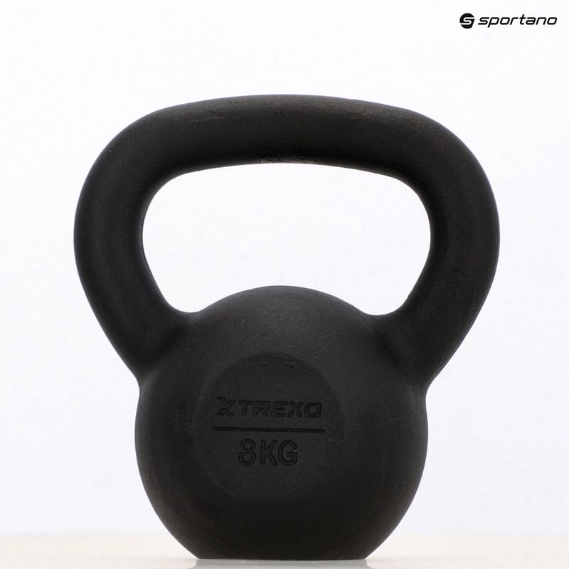 Kettlebell in ghisa TREXO 8kg nero 8