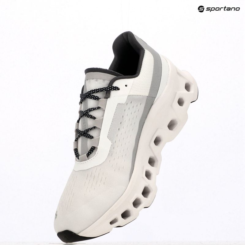 Scarpe da corsa da uomo On Running Cloudmonster allwhite 9
