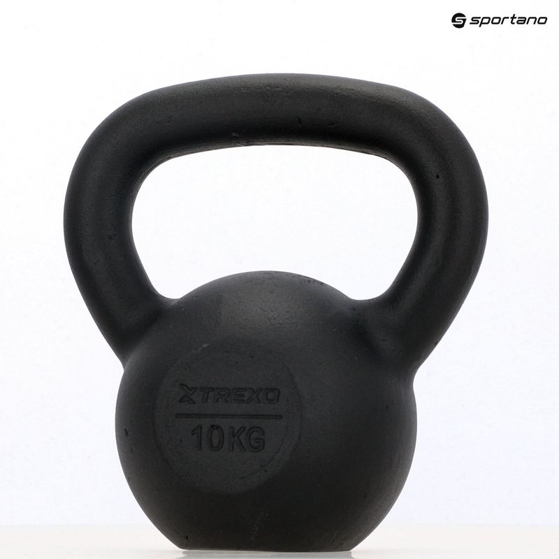Kettlebell in ghisa TREXO 10 kg nero 8