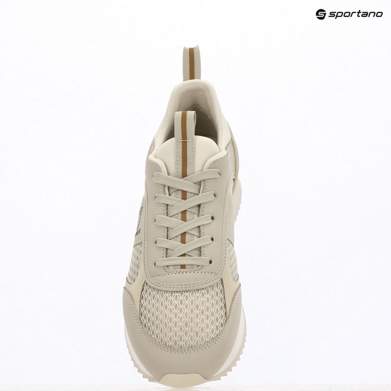 EA7 Emporio Armani Scarpe con lacci bianchi e neri in betulla argentata/oro 12