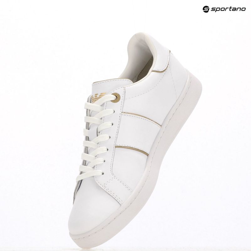 EA7 Emporio Armani Classic Logo scarpe con dettagli in bianco/oro 12