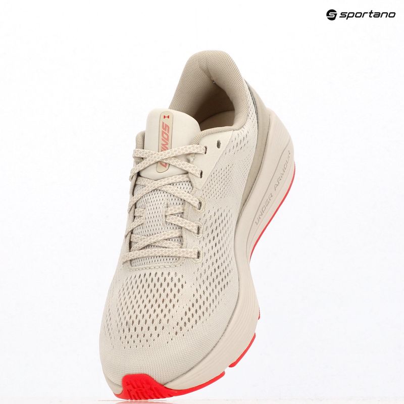 Scarpe da corsa da donna Under Armour Sonic 7 summit white/khaki base/racer red 9