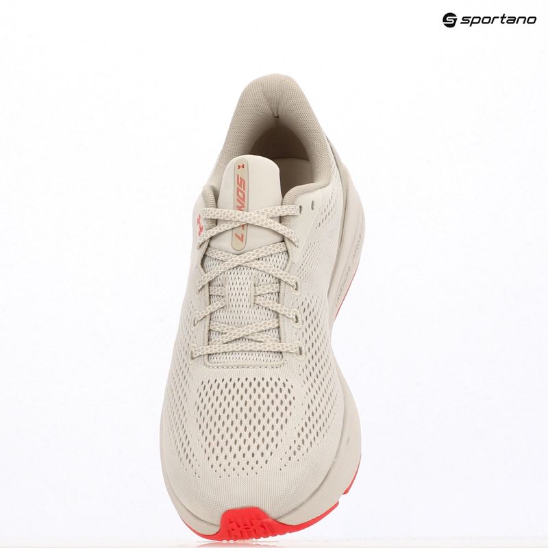 Scarpe da corsa da uomo Under Armour Sonic 7 summit white/khaki base/racer red 9