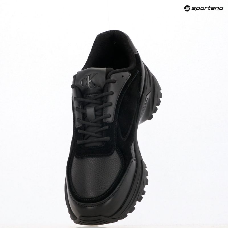 Scarpe da uomo Calvin Klein YM0YM01289 Hike Runner HF Leather Mix triple black 9