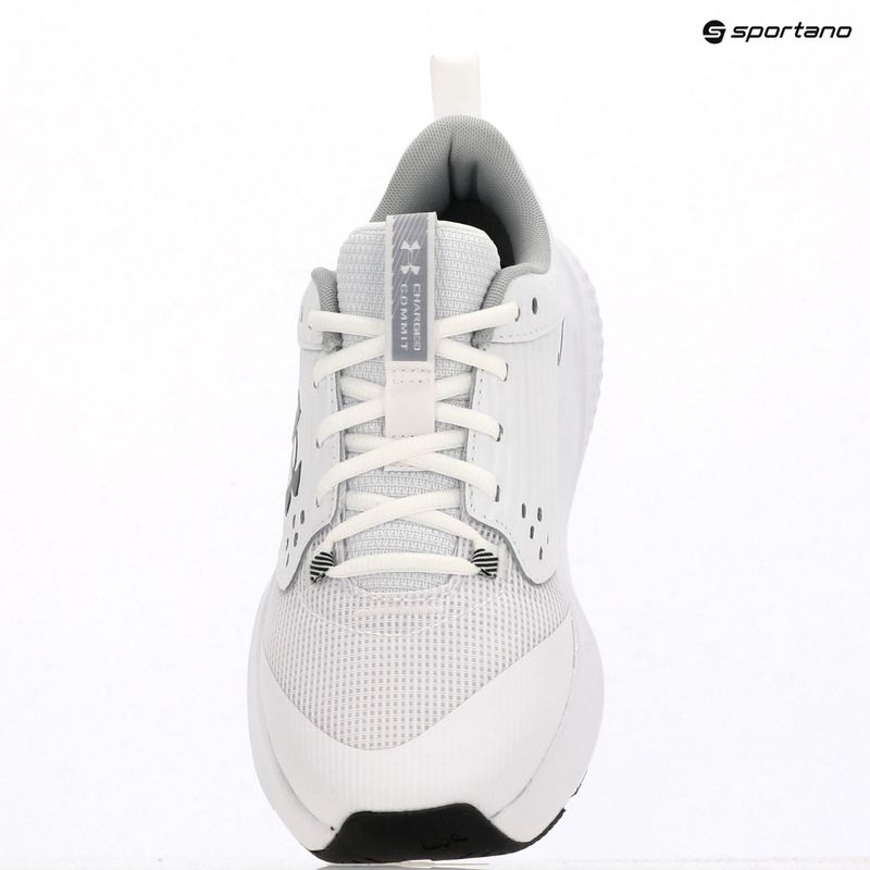Scarpe da allenamento da uomo Under Armour Commit 4 bianco/grigio medio/verde foresta 9
