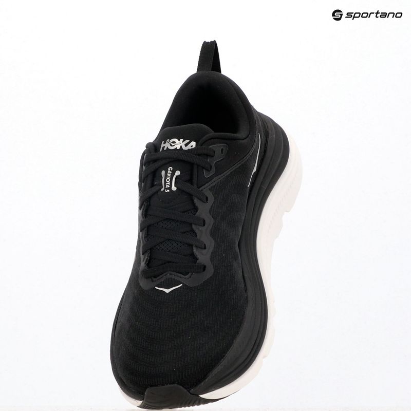 Scarpe da corsa da uomo HOKA Skyflow Wide nero/bianco 9