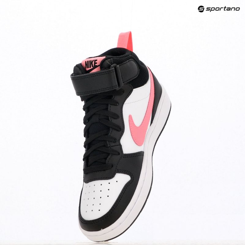 Nike Court Borough Mid 2 nero/impulso del tramonto/bianco scarpe da bambino 9