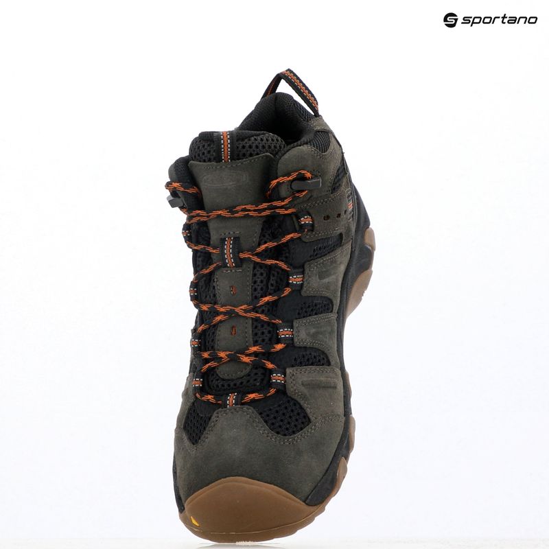 Scarpe da trekking da uomo KEEN Headout Mid Waterproof black olive/fossil orange 9